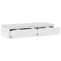 Produktbild för Sänglådor med låda Vit 100 x 36,5 x 16,5 cm Konstruerat trä