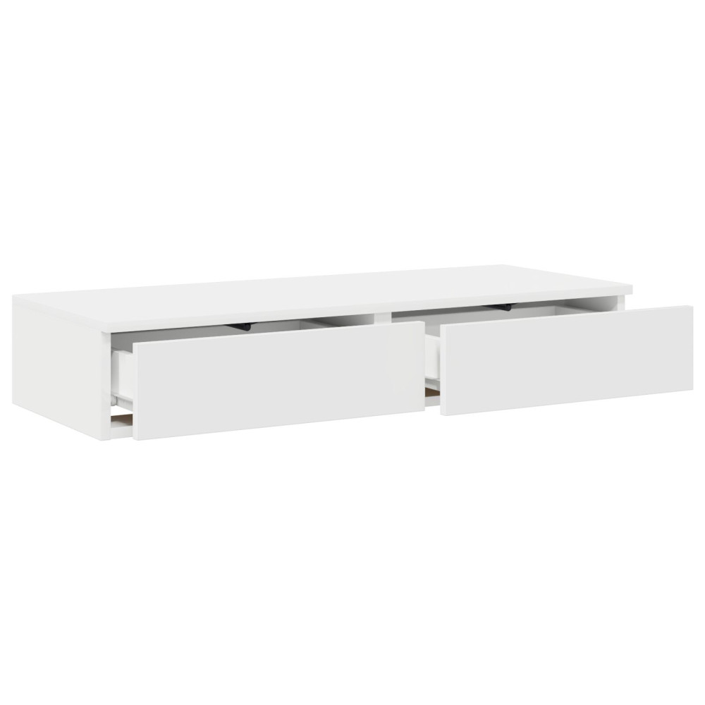 Produktbild för Sänglådor med låda Vit 100 x 36,5 x 16,5 cm Konstruerat trä