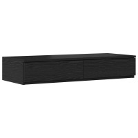 Produktbild för Sänglådor Svart Ek 100 x 36,5 x 16,5 cm Konstruerat trä