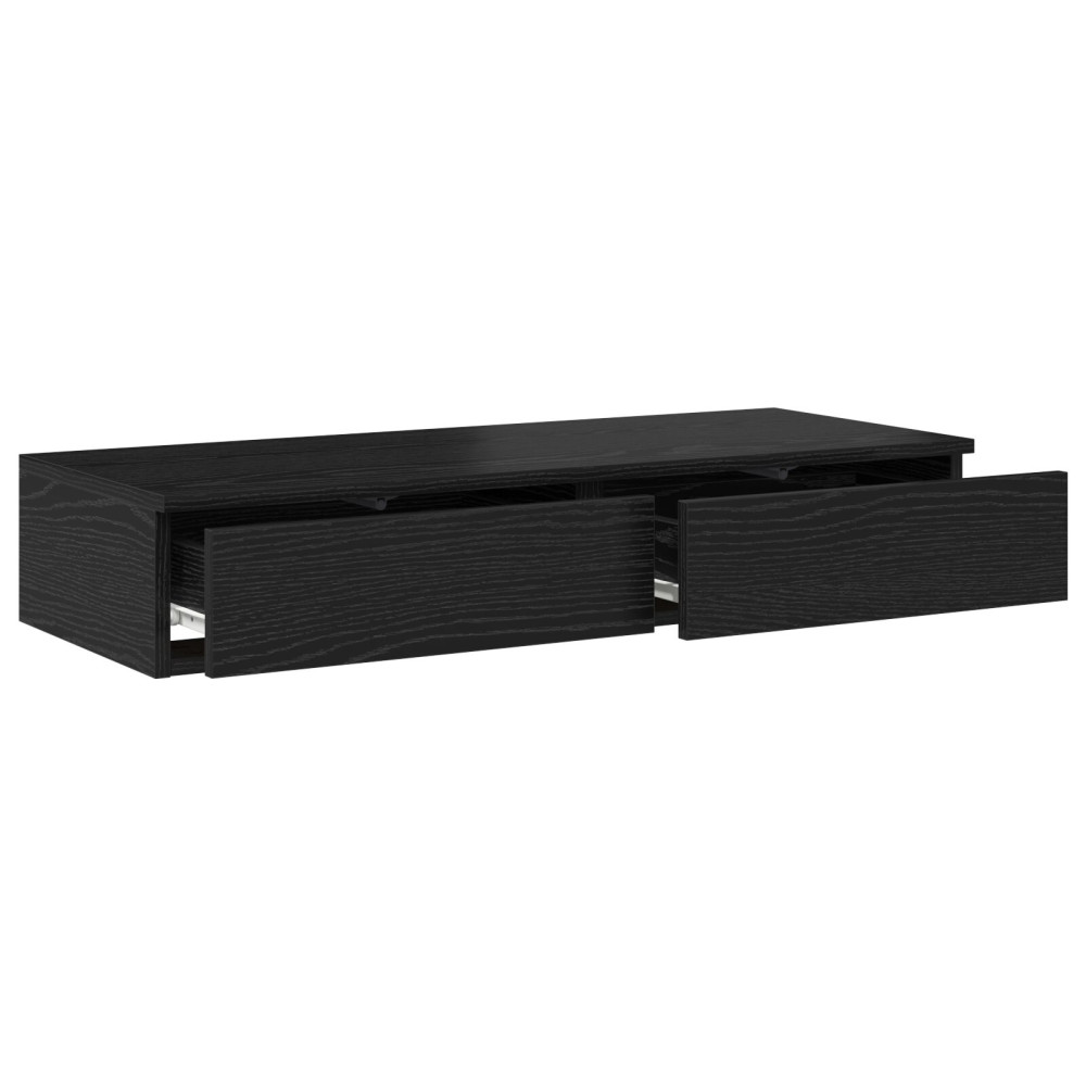 Produktbild för Sänglådor Svart Ek 100 x 36,5 x 16,5 cm Konstruerat trä
