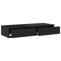 Produktbild för Sänglådor Svart Ek 100 x 36,5 x 16,5 cm Konstruerat trä