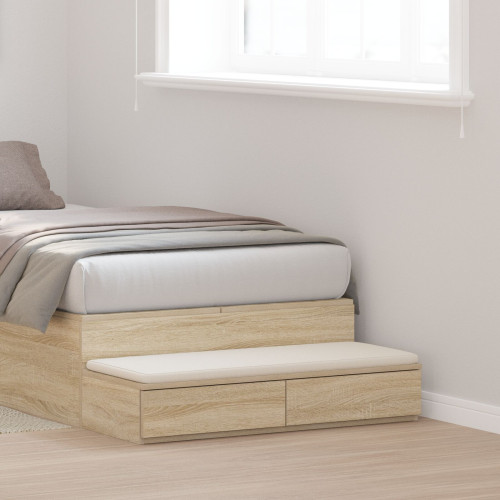 vidaXL Sänglådor Sonoma-ek 100 x 36,5 x 16,5 cm Konstruerat trä