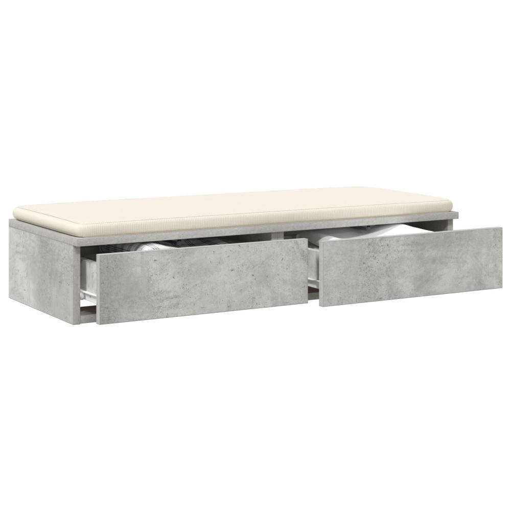 Produktbild för Sänglådor Betonggrå 100 x 36,5 x 16,5 cm Konstruerat trä