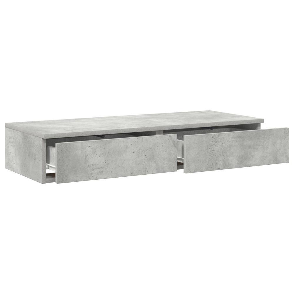 Produktbild för Sänglådor Betonggrå 100 x 36,5 x 16,5 cm Konstruerat trä