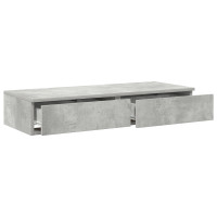 Produktbild för Sänglådor Betonggrå 100 x 36,5 x 16,5 cm Konstruerat trä
