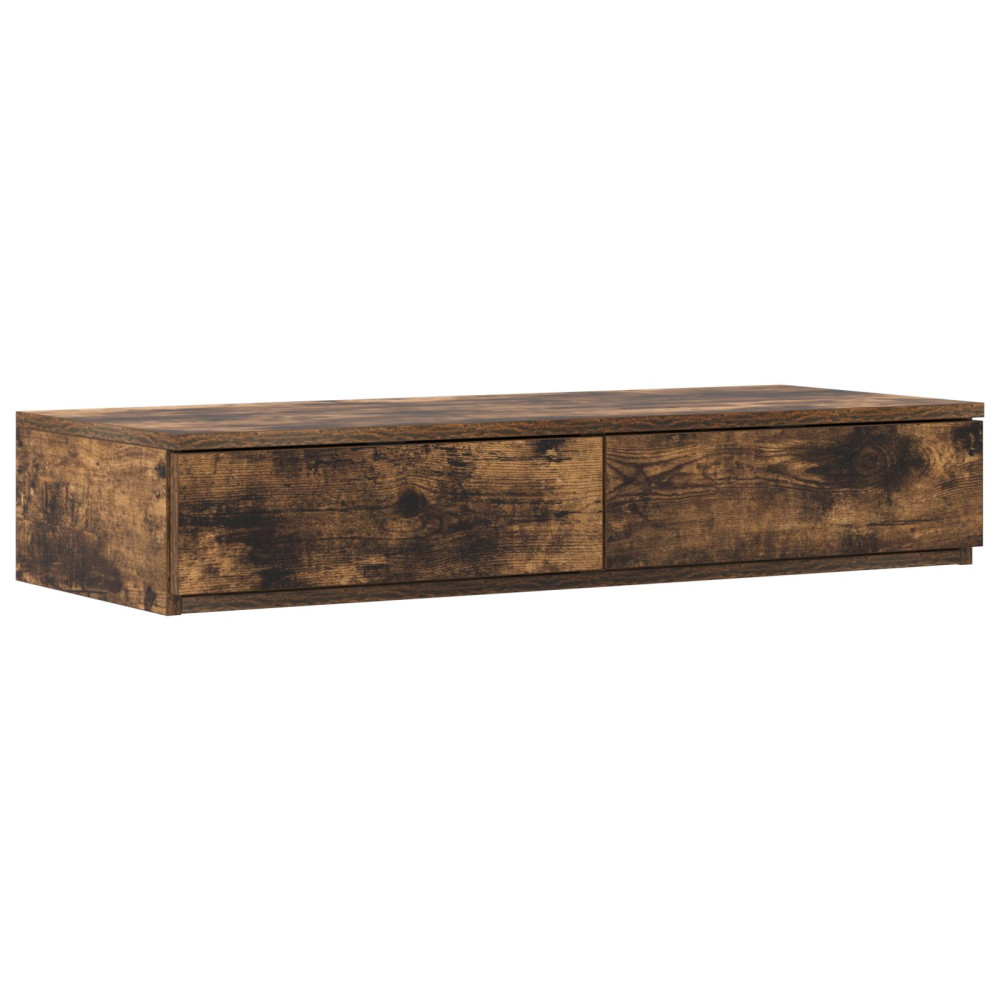 Produktbild för Sänglådor med låda Rökt ek 100 x 36,5 x 16,5 cm Konstruerat trä