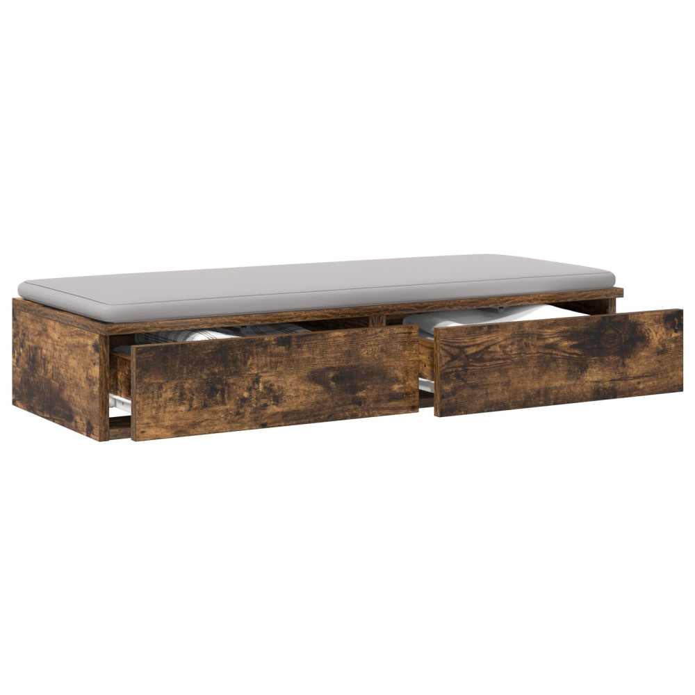 Produktbild för Sänglådor med låda Rökt ek 100 x 36,5 x 16,5 cm Konstruerat trä