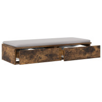 Produktbild för Sänglådor med låda Rökt ek 100 x 36,5 x 16,5 cm Konstruerat trä