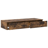 Produktbild för Sänglådor med låda Rökt ek 100 x 36,5 x 16,5 cm Konstruerat trä