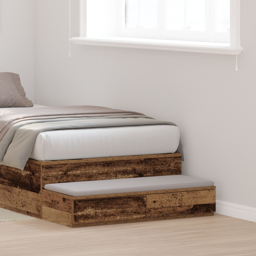 Produktbild för Sänglådor Gammalt trä 100 x 36,5 x 16,5 cm Konstruerat trä