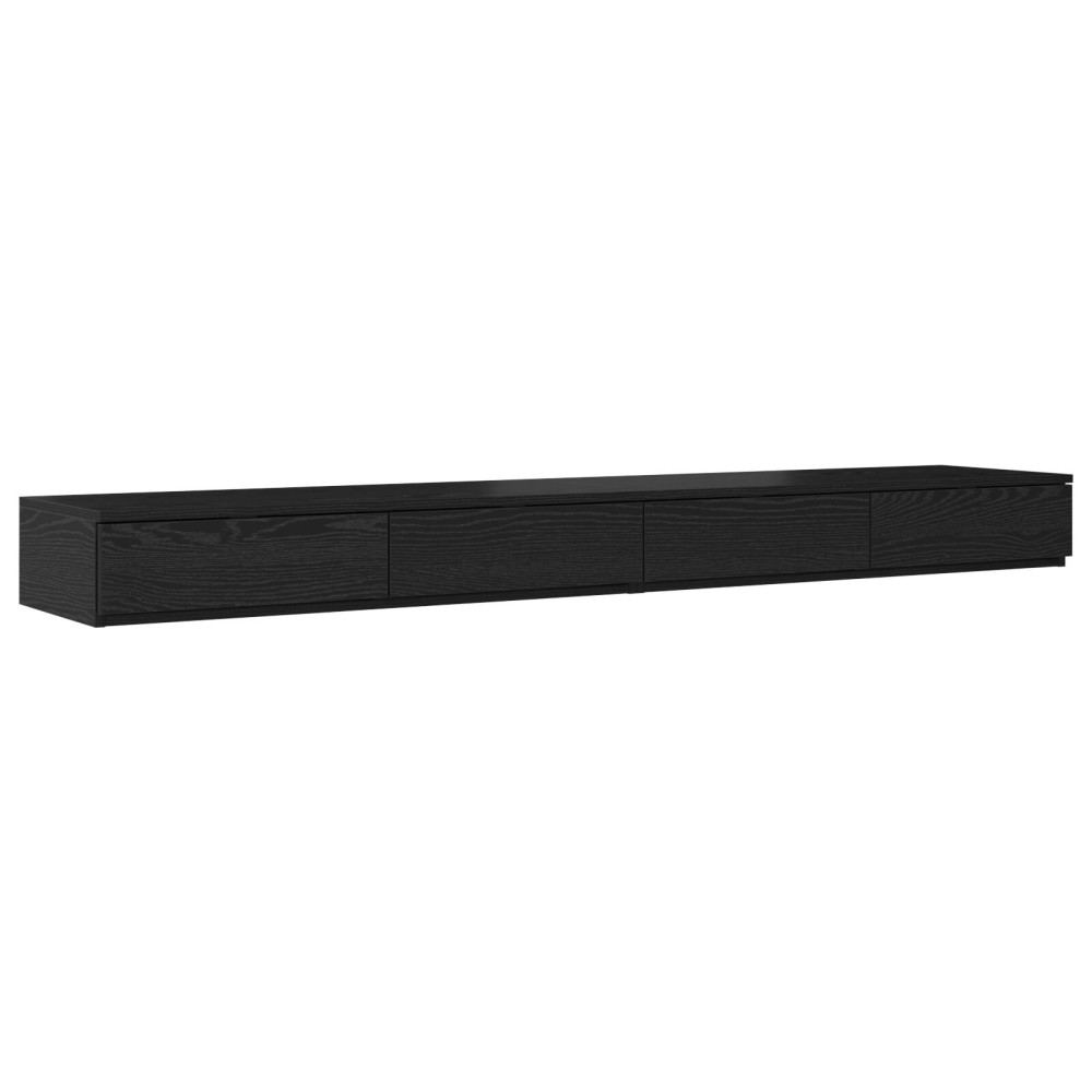 Produktbild för Sänglådor Svart Ek 200 x 36,5 x 16,5 cm Konstruerat trä
