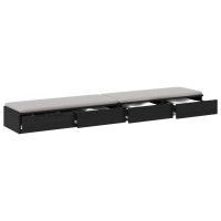 Produktbild för Sänglådor Svart Ek 200 x 36,5 x 16,5 cm Konstruerat trä
