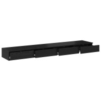 Produktbild för Sänglådor Svart Ek 200 x 36,5 x 16,5 cm Konstruerat trä