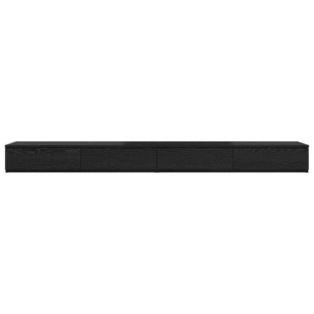 Produktbild för Sänglådor Svart Ek 200 x 36,5 x 16,5 cm Konstruerat trä
