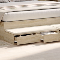 Produktbild för Sänglådor Sonoma-ek 200 x 36,5 x 16,5 cm Konstruerat trä