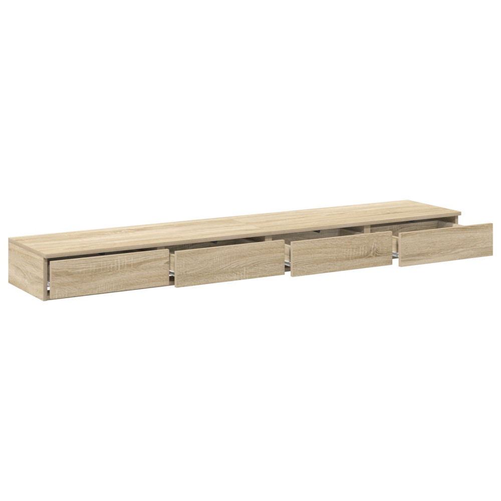 Produktbild för Sänglådor Sonoma-ek 200 x 36,5 x 16,5 cm Konstruerat trä