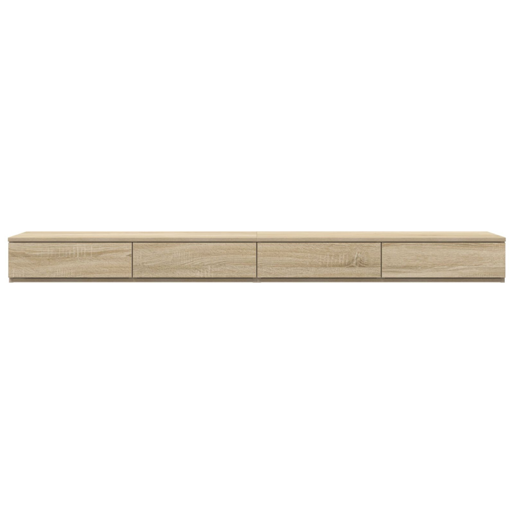 Produktbild för Sänglådor Sonoma-ek 200 x 36,5 x 16,5 cm Konstruerat trä