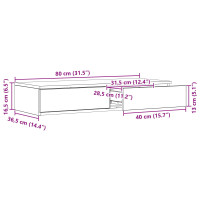 Produktbild för Sänglådor med låda Svart Ek 80 x 36,5 x 16,5 cm Konstruerat trä