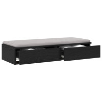 Produktbild för Sänglådor med låda Svart Ek 80 x 36,5 x 16,5 cm Konstruerat trä