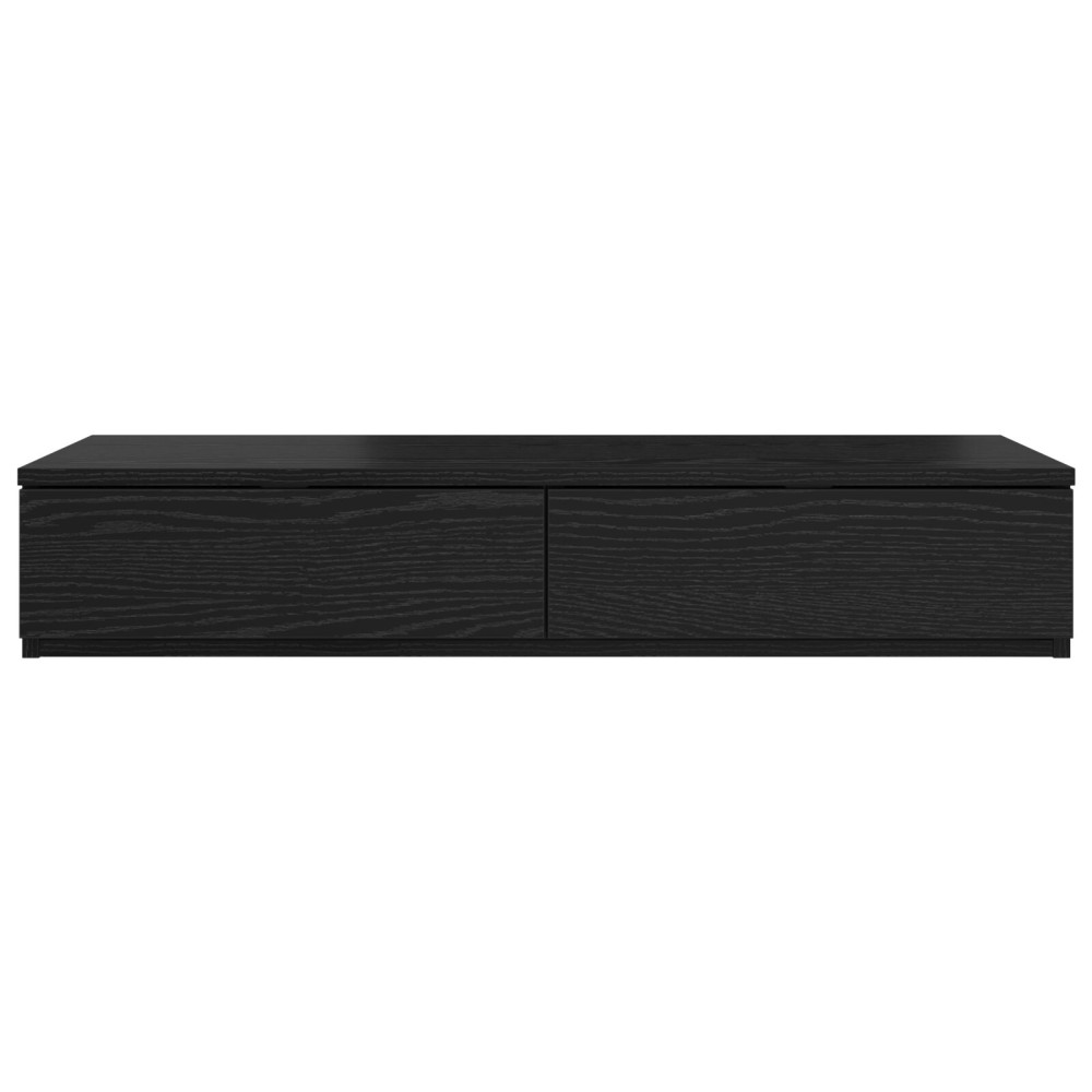 Produktbild för Sänglådor med låda Svart Ek 90 x 36,5 x 16,5 cm Konstruerat trä