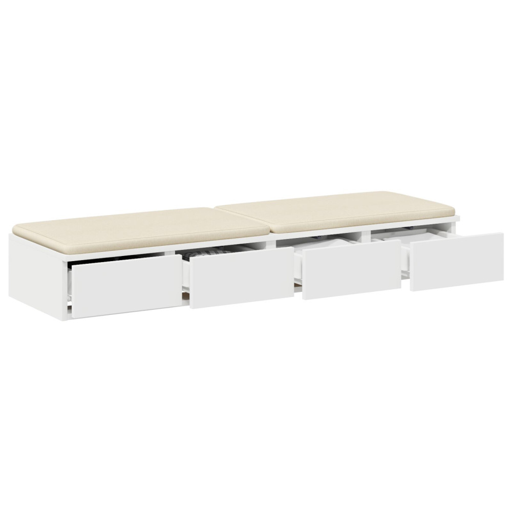 Produktbild för Sänglådor med låda Vit 120 x 36,5 x 16,5 cm Konstruerat trä