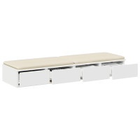 Produktbild för Sänglådor med låda Vit 120 x 36,5 x 16,5 cm Konstruerat trä
