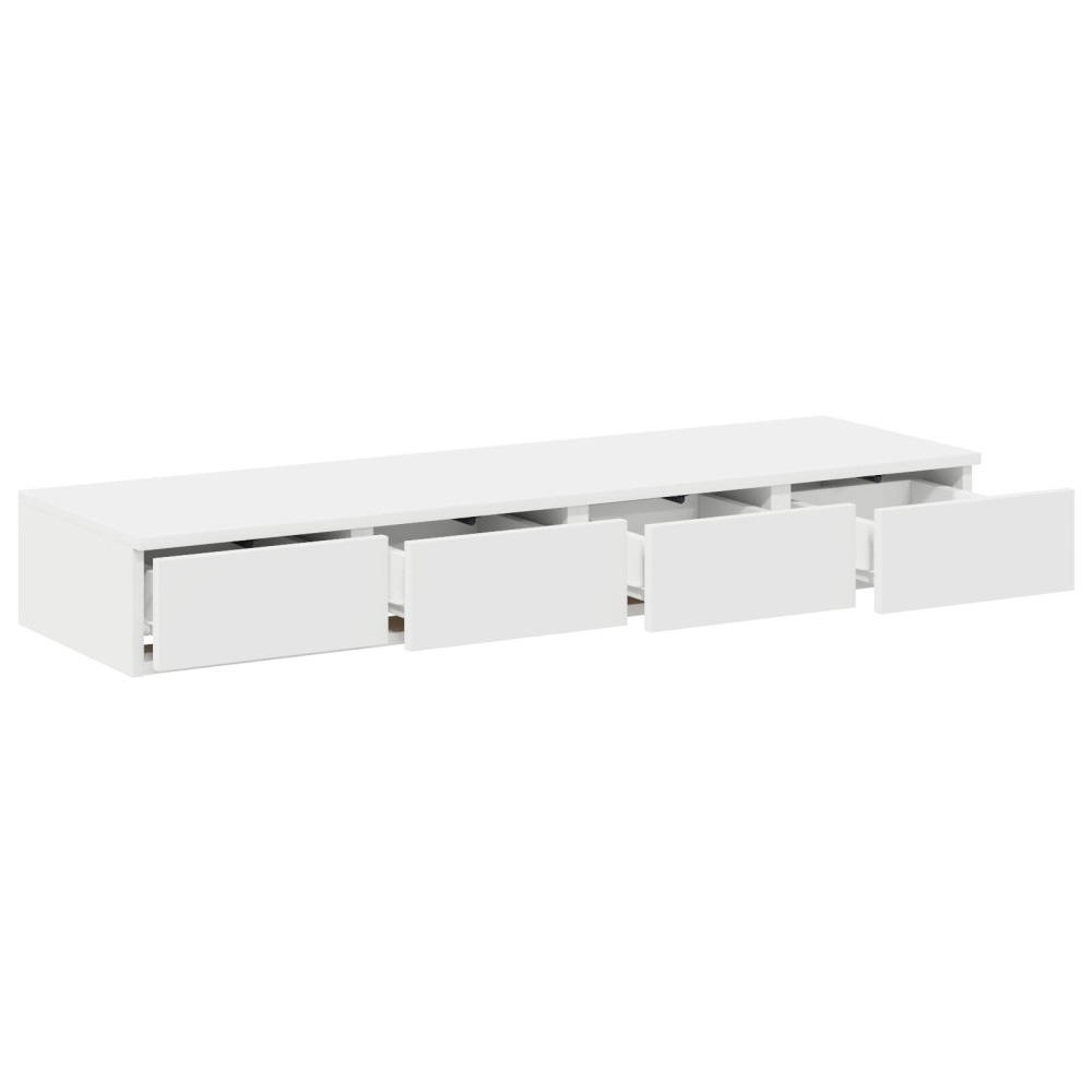 Produktbild för Sänglådor med låda Vit 120 x 36,5 x 16,5 cm Konstruerat trä