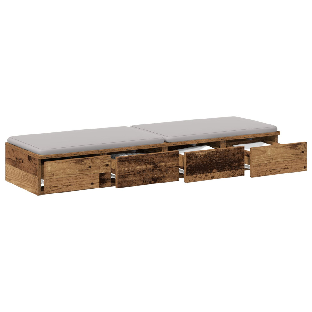 Produktbild för Sänglådor Gammalt trä 120 x 36,5 x 16,5 cm Konstruerat trä