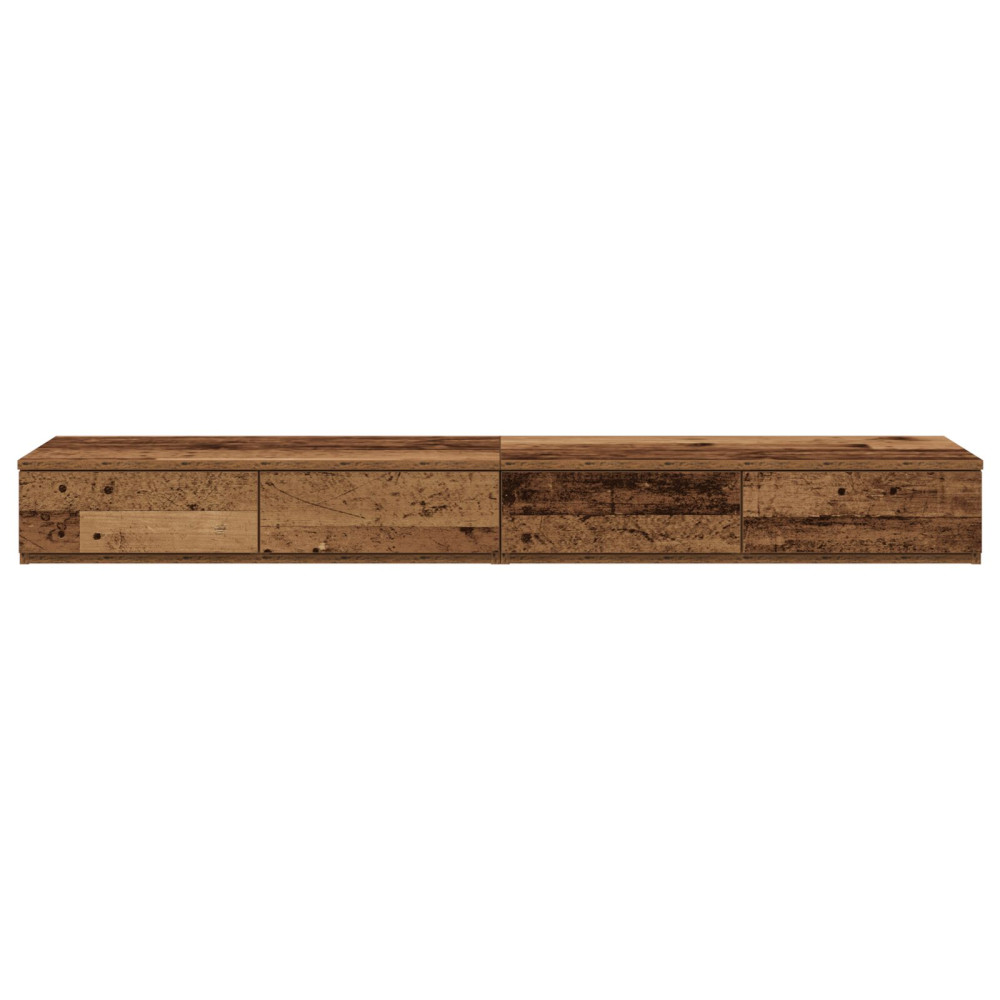 Produktbild för Sänglådor Gammalt trä 120 x 36,5 x 16,5 cm Konstruerat trä
