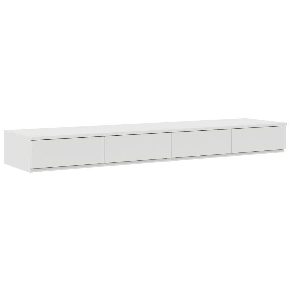 Produktbild för Sänglådor med låda Vit 140 x 36,5 x 16,5 cm Konstruerat trä