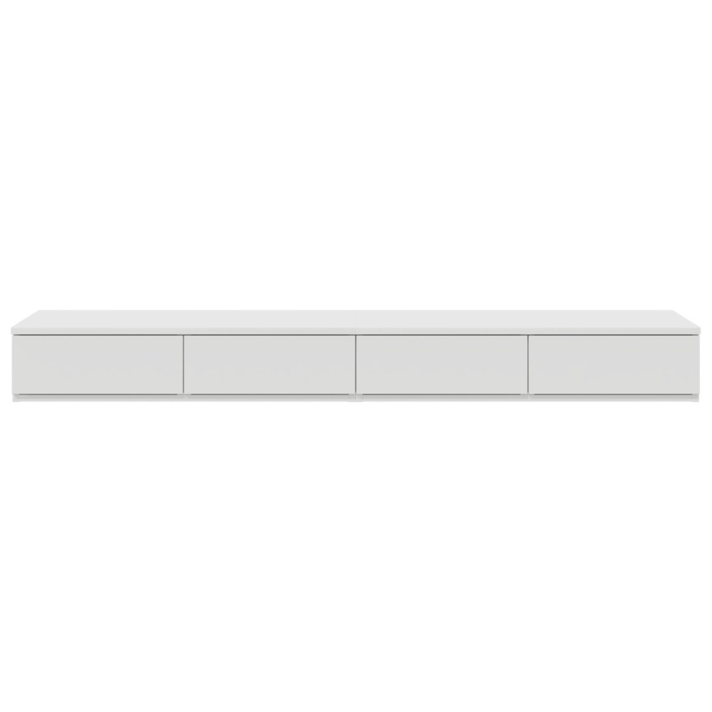 Produktbild för Sänglådor med låda Vit 140 x 36,5 x 16,5 cm Konstruerat trä
