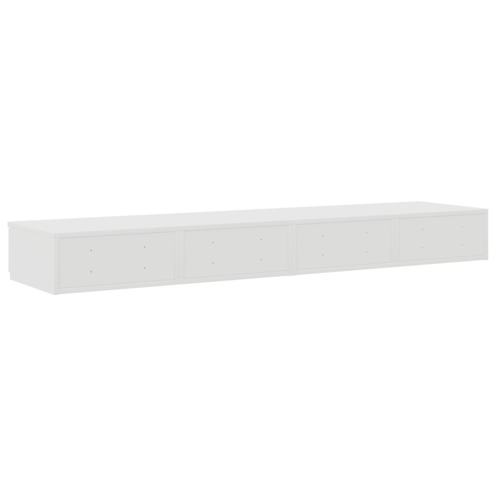 Produktbild för Sänglådor med låda Vit 140 x 36,5 x 16,5 cm Konstruerat trä