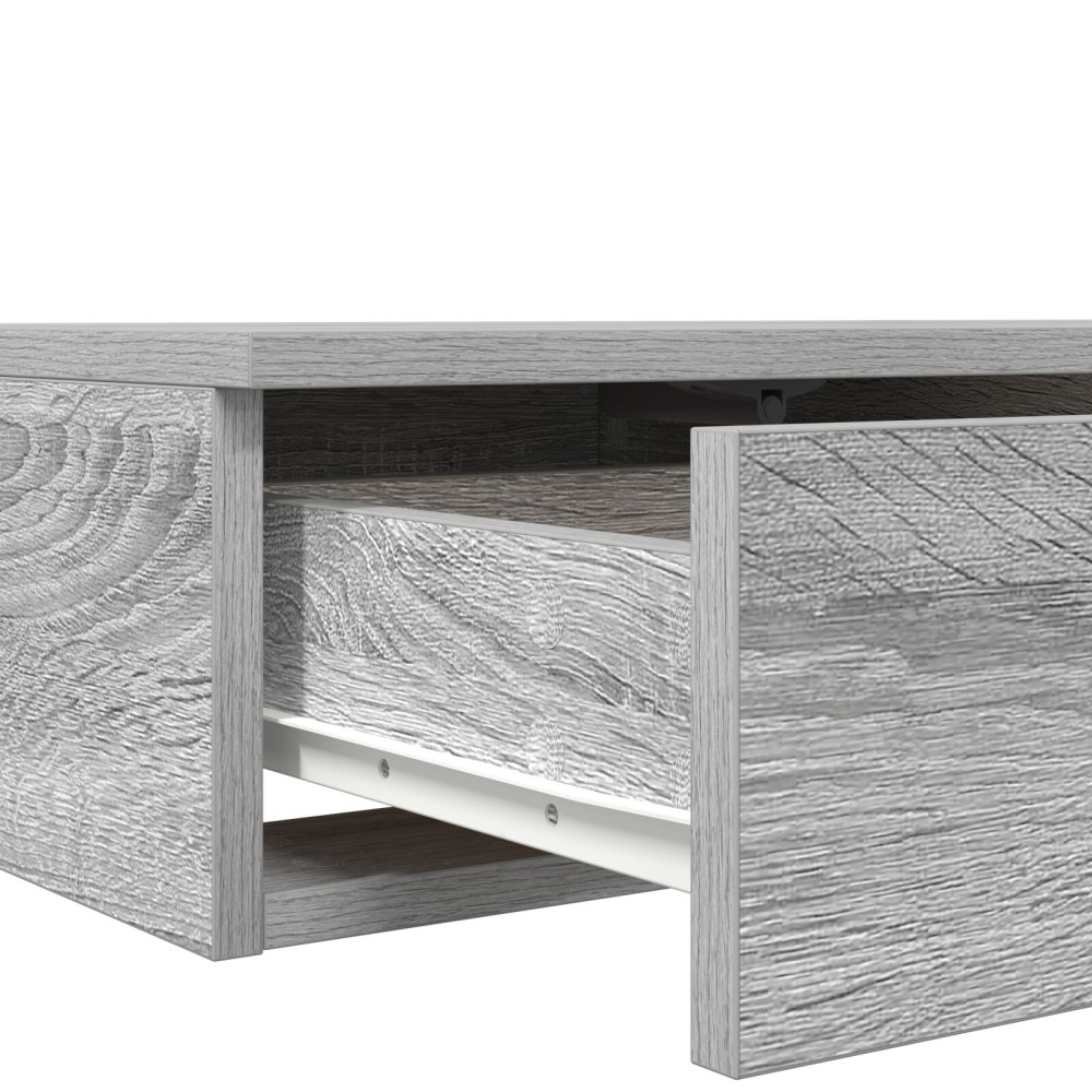 Produktbild för Sänglådor Grå Sonoma 140 x 36,5 x 16,5 cm Konstruerat trä