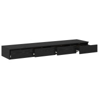 Produktbild för Sänglådor Svart Ek 150 x 36,5 x 16,5 cm Konstruerat trä