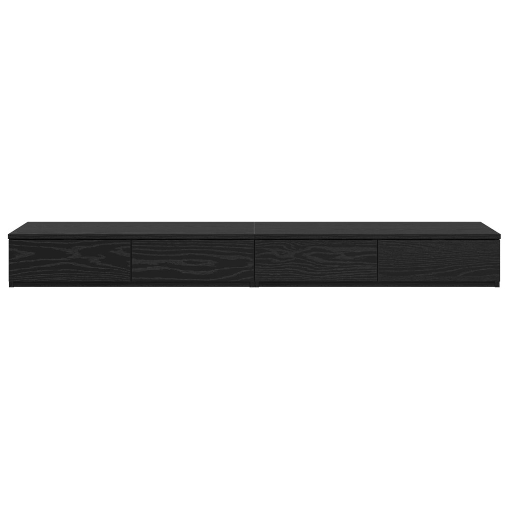 Produktbild för Sänglådor Svart Ek 150 x 36,5 x 16,5 cm Konstruerat trä