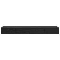 Produktbild för Sänglådor Svart Ek 150 x 36,5 x 16,5 cm Konstruerat trä
