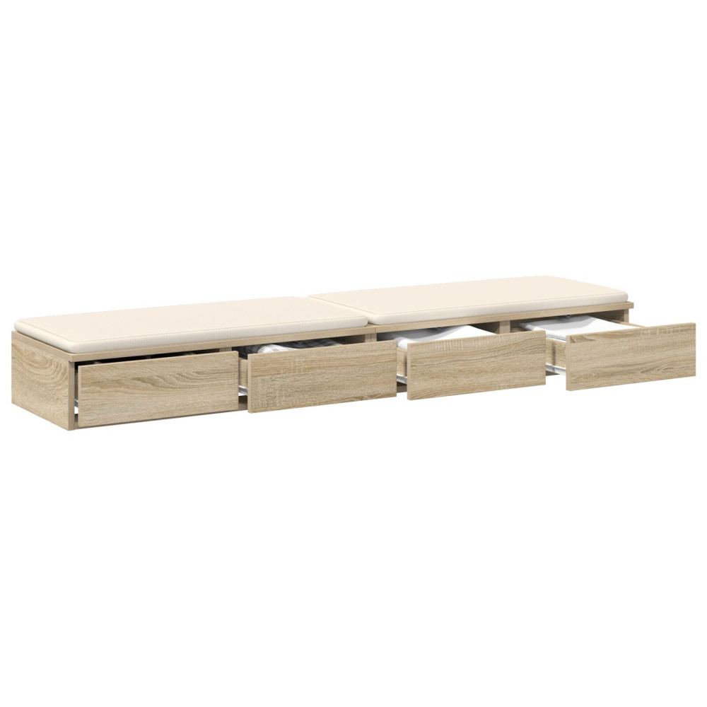Produktbild för Sänglådor Sonoma-ek 160 x 36,5 x 16,5 cm Konstruerat trä