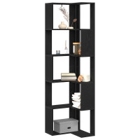 Produktbild för Bokhylla Svart Ek 50 x 50 x 179 cm