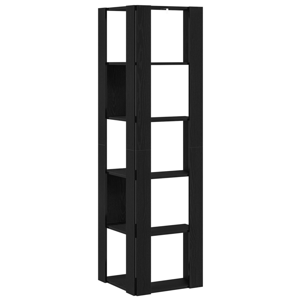 Produktbild för Bokhylla Svart Ek 50 x 50 x 179 cm
