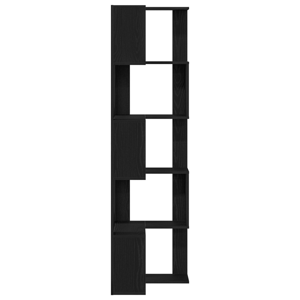 Produktbild för Bokhylla Svart Ek 50 x 50 x 179 cm