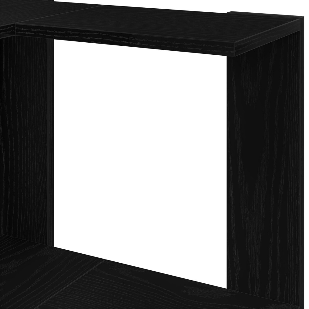 Produktbild för Bokhylla Svart Ek 50 x 50 x 179 cm