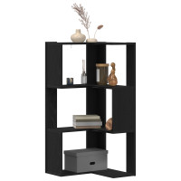Produktbild för Bokhylla Svart Ek 50 x 50 x 102 cm