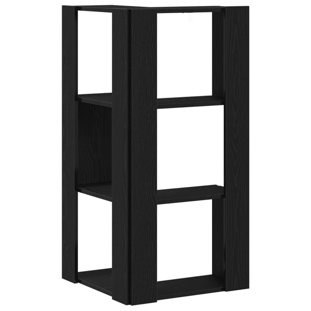 Produktbild för Bokhylla Svart Ek 50 x 50 x 102 cm