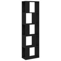 Produktbild för Bokhylla Svart Ek 45 x 23,5 x 162,5 cm
