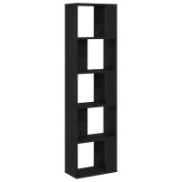 Produktbild för Bokhylla Svart Ek 45 x 23,5 x 162,5 cm