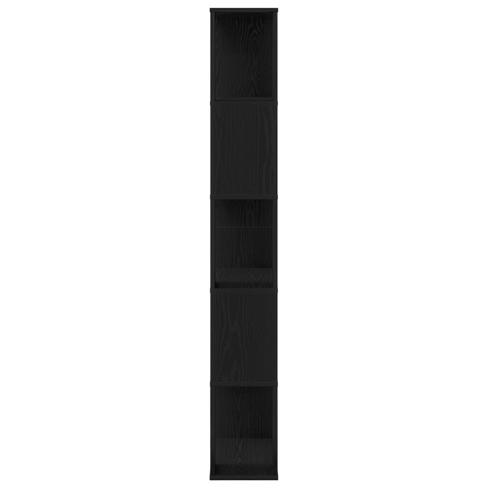 Produktbild för Bokhylla Svart Ek 45 x 23,5 x 162,5 cm
