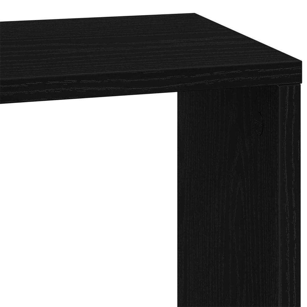 Produktbild för Bokhylla Svart Ek 45 x 23,5 x 162,5 cm