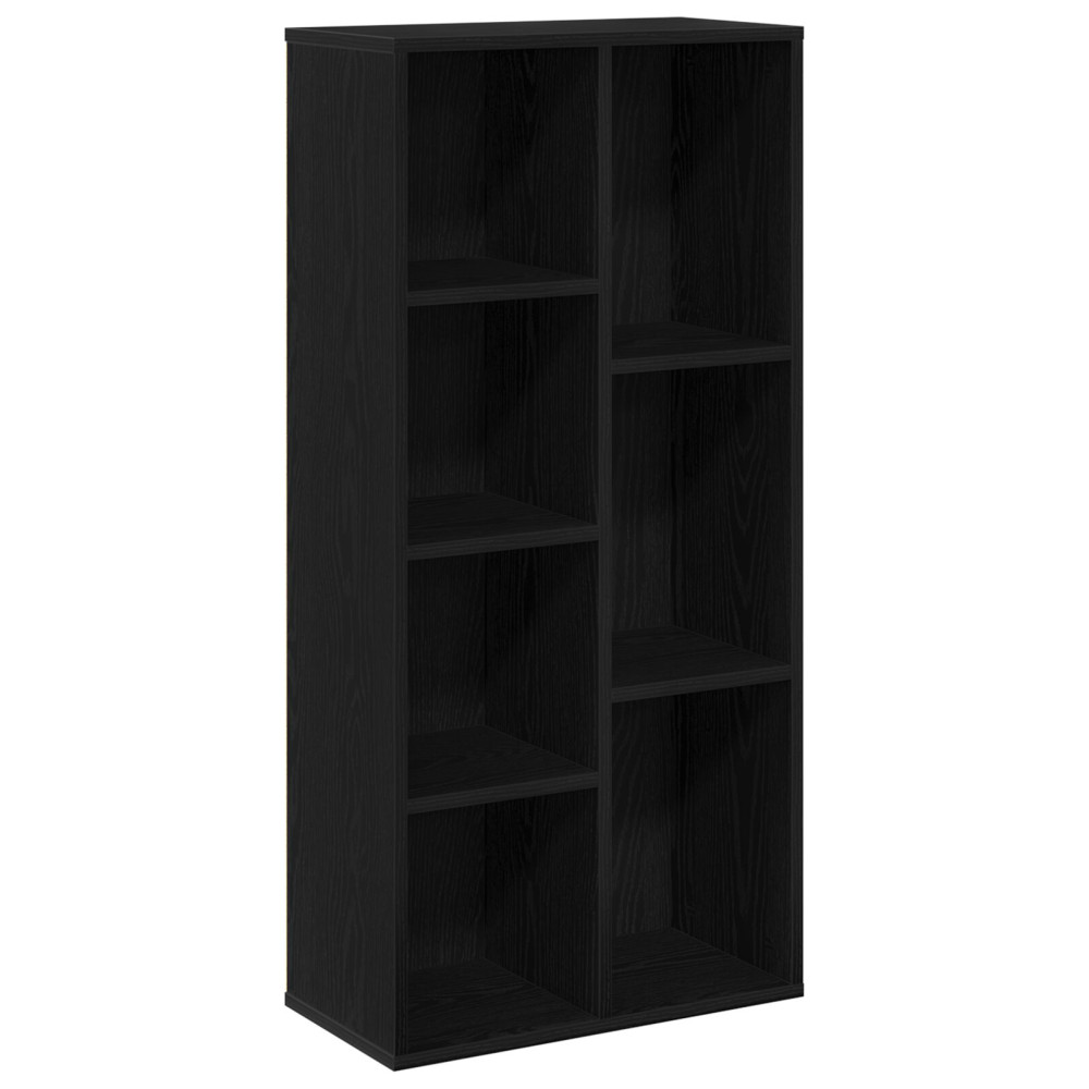 Produktbild för Bokhylla Svart Ek 50 x 25 x 102 cm