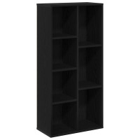 Produktbild för Bokhylla Svart Ek 50 x 25 x 102 cm