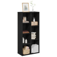 Produktbild för Bokhylla Svart Ek 50 x 25 x 102 cm